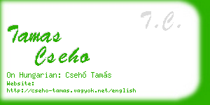 tamas cseho business card